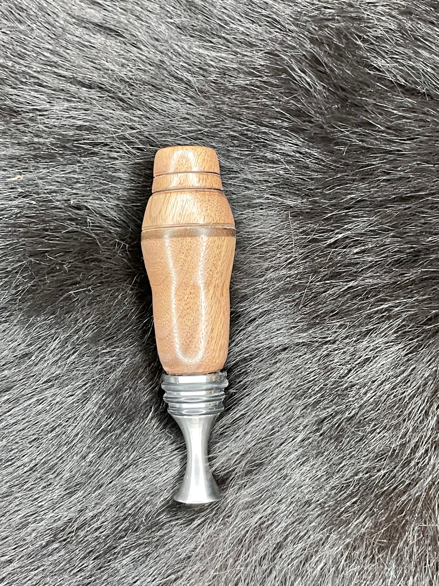 Peruvian walnut bottle stopper